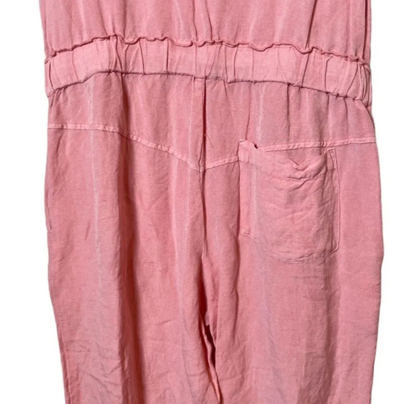 Young Fabulous and Broke Jumpsuit Women’s Small Pink Alex Casual Lounge Linen - Picture 7 of 9